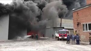 Пожар на лакокрасочном заводе изнутри (от МЧС)
