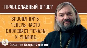Бросил пить. Теперь часто одолевает печаль и уныние.  Священник Валерий Сосковец