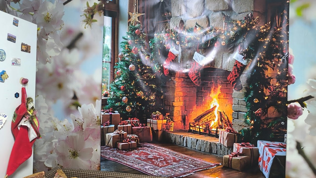 Новогодняя фотозона на кухне.Сегодня у меня уха и панкейки  Жизнь в деревне.