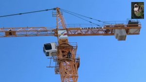 Часть 2.На высоте. Как поднимает себя башенный кран LIEBHERR 154HM6 tower crane. Телескопирование.