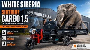 Грузовой электротрицикл White Siberia SIBTRIKE CARGO 1.5 | Обзор | До 1000 кг | Двигатель 1500 Вт