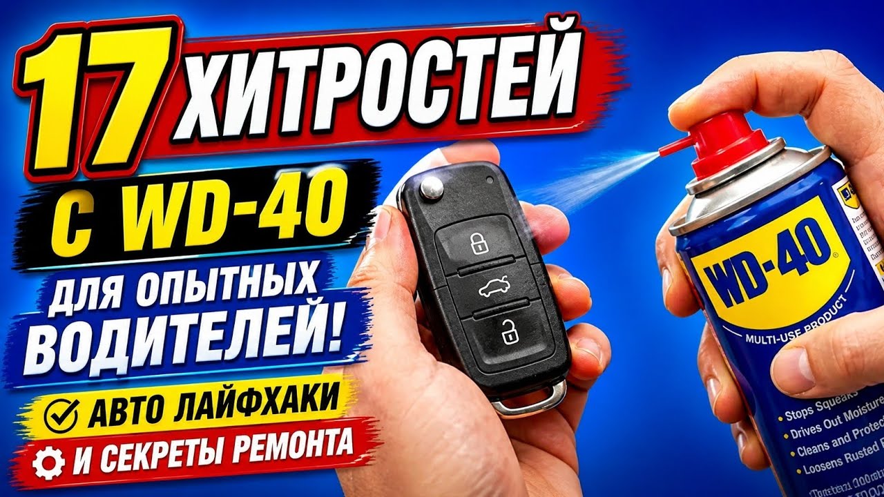 17 ХИТРОСТЕЙ с WD-40, о которых знают только опытные водители | Авто лайфхаки и секреты ремонта