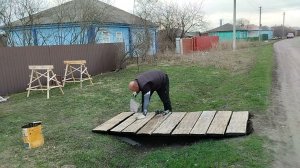 Благоустройство деревенского дома 2 (строю мостик через канаву)👍👍👍