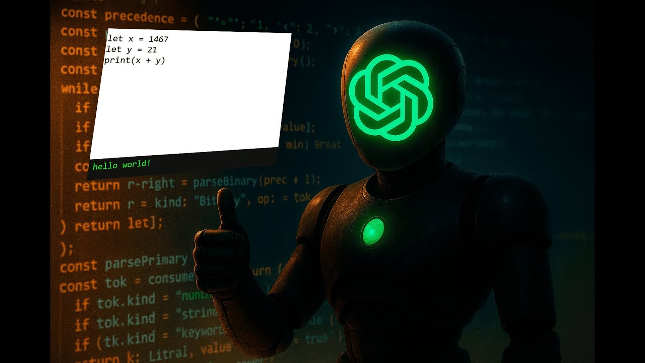 Я ЗАСТАВИЛ ChatGPT СОЗДАТЬ НОВЫЙ ЯЗЫК ПРОГРАММИРОВАНИЯ! смотреть онлайн