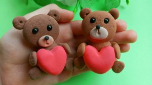 Лепим Медведя🐻♥️ из воздушного пластилина