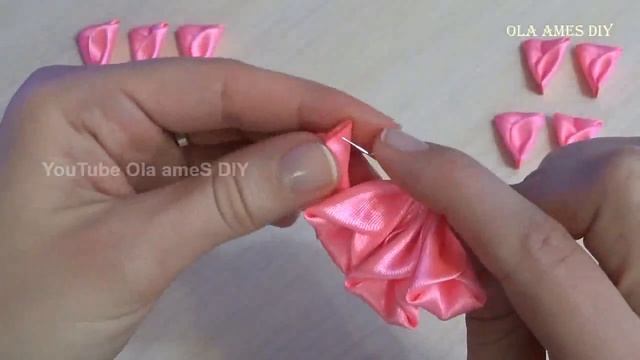 Их Хочется Съесть😍 НЕЖНЫЕ ЦВЕТЫ из ЛЕНТ 😍Канзаши/ DIY Ribbon Flowers/ Flores de Fita Ola ameS DIY смотреть онлайн