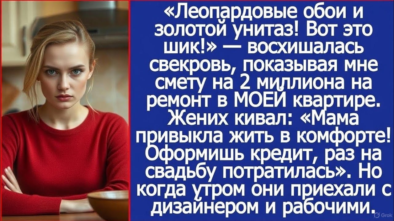 Леопардовые обои и золотой унитаз! Свекровь, пртянула мне смету на ремонт в МОЕЙ квартире. смотреть онлайн