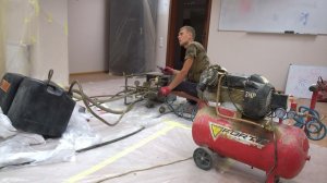 Инъекционная гидроизоляция примыкания стена/потолок. Киев. ул. Владимирская