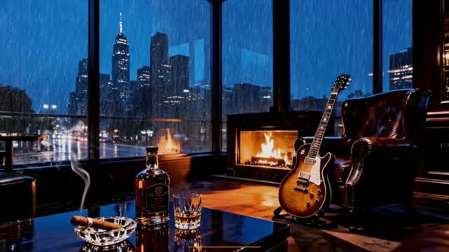 Midnight Rain Blues — Медленный Инструментальный Блюз для ночи