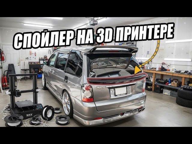 3D ПЕЧАТЬ + СТЕКЛОВОЛКНО = СПОЙЛЕР ПО ФОТО СВОИМИ РУКАМИ смотреть онлайн
