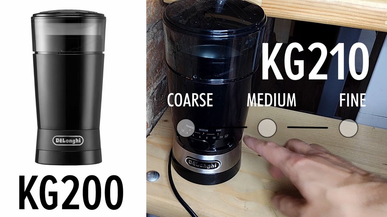 Обзор Delonghi KG200/KG210: отличия кофемолок и как работает регулятор помола смотреть онлайн
