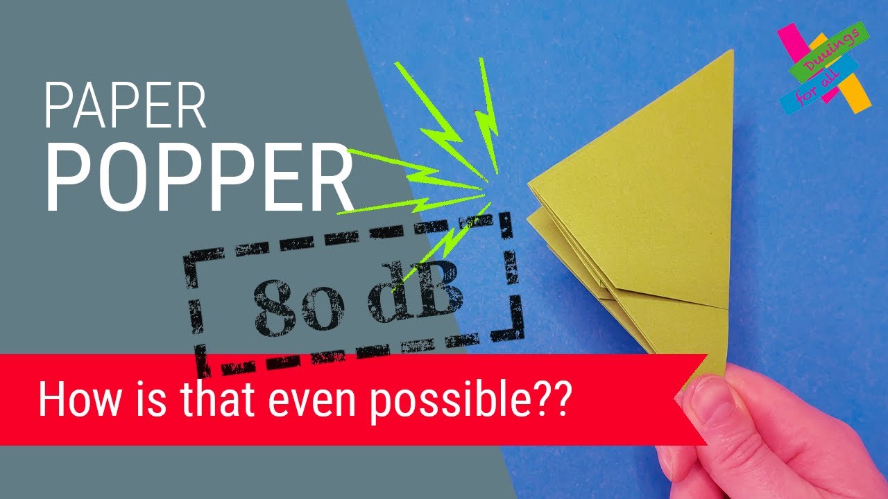 How to fold paper POPPER | DIY Easy | How to make | Easy and Loud! 80 dB! | Fold Tutorial смотреть онлайн