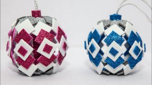 🎄 НОВОГОДНИЕ ИГРУШКИ ИЗ ФОАМИРАНА 🎄 Glitter Foam Ornaments 🎄| Christmas Decor