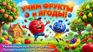 🍎 УЧИМ ФРУКТЫ и ЯГОДЫ! Развивающий мультик для детей | Познавательное видео для малышей 🫐
