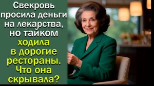 Свекровь просила деньги на лекарства, но тайком ходила в дорогие рестораны
