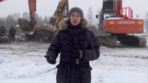 Спасение утонувшего экскаватора/Екатеринбург