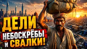 ИНДИЯ, ДЕЛИ: СВЕРКАЮЩИЕ НЕБОСКРЁБЫ И ЖУТКИЕ СВАЛКИ!