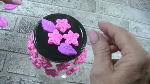 Декор стеклянной банки для сыпучих продуктов своими руками .Переделка стеклянной банки.