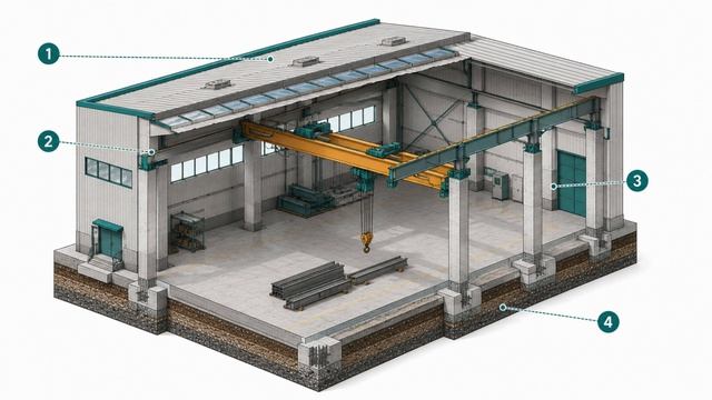 УРОК 12. Промышленные здания пролёты, краны, склады