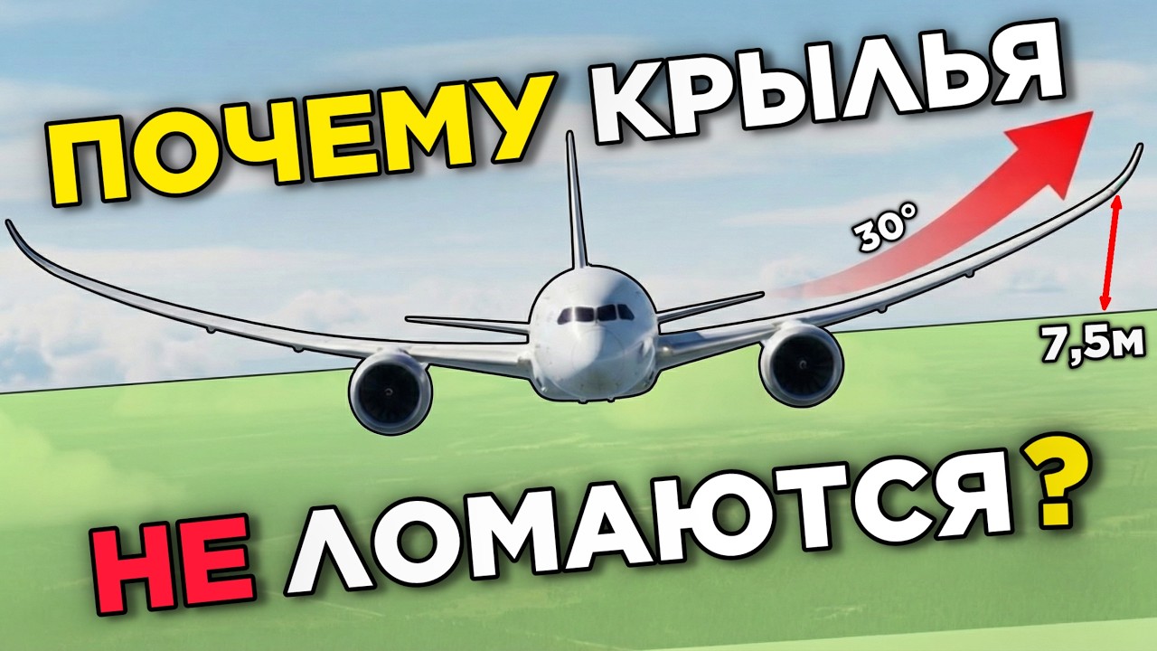 Почему крылья самолёта НЕ ЛОМАЮТСЯ?! смотреть онлайн