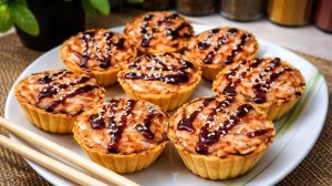 🥢 Суши-тарталетки — горячая закуска к празднику
