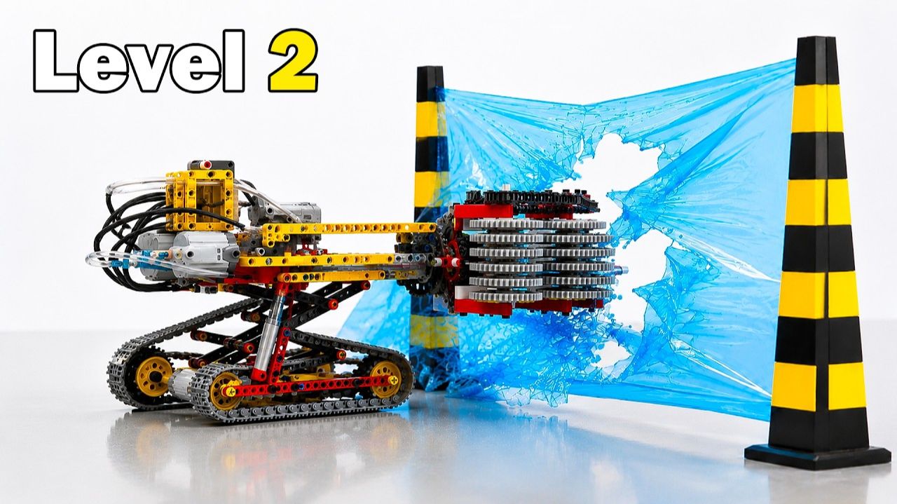 Эксперимент LEGO Technic: Прорываемся сквозь обернутую нейлоном стену смотреть онлайн