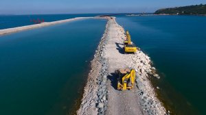 Крымскій мостъ 4K: Керченская стройка въ концѣ іюля. Часть 4
