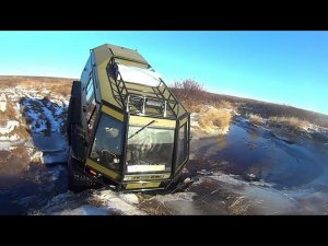 Первые поездки вездехода Лесник по Чукотке