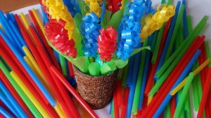Гиацинт из коктейльных трубочек, Рукоделие, МК✔️DIY Drinking Straw Hyacinth