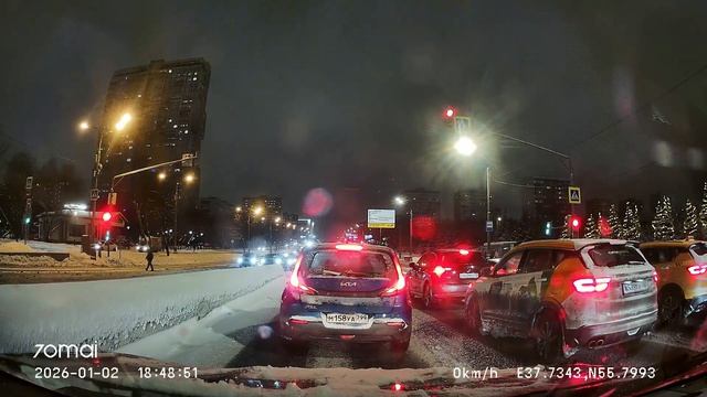Driving in Moscow agglomeration: Щёлково - Соколиная Гора - Кузьминки - Текстильщики 02/01/2026 (4x) смотреть онлайн