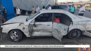 Не вписался в поворот. 21-летний водитель въехал в торговый центр в Иркутске