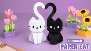 Оригами Котик из бумаги | Origami Paper Cat