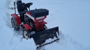 Мт 110 чистит снег #чистака снега ❄️ минитрактор#