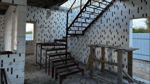 Сварил лестницу в новый дом. #diy #сделайсам
