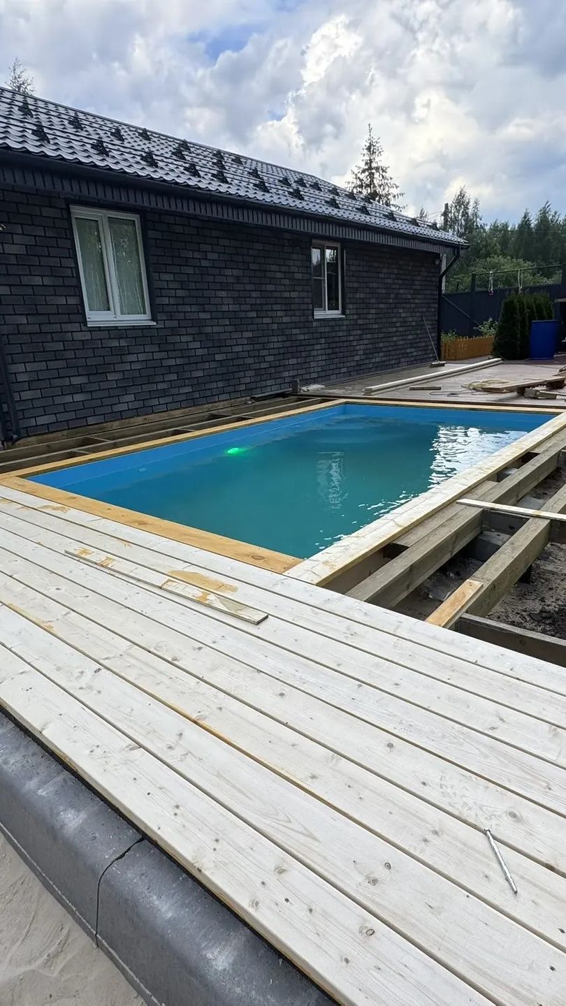 Установка и монтаж пластикового бассейна Pipewell