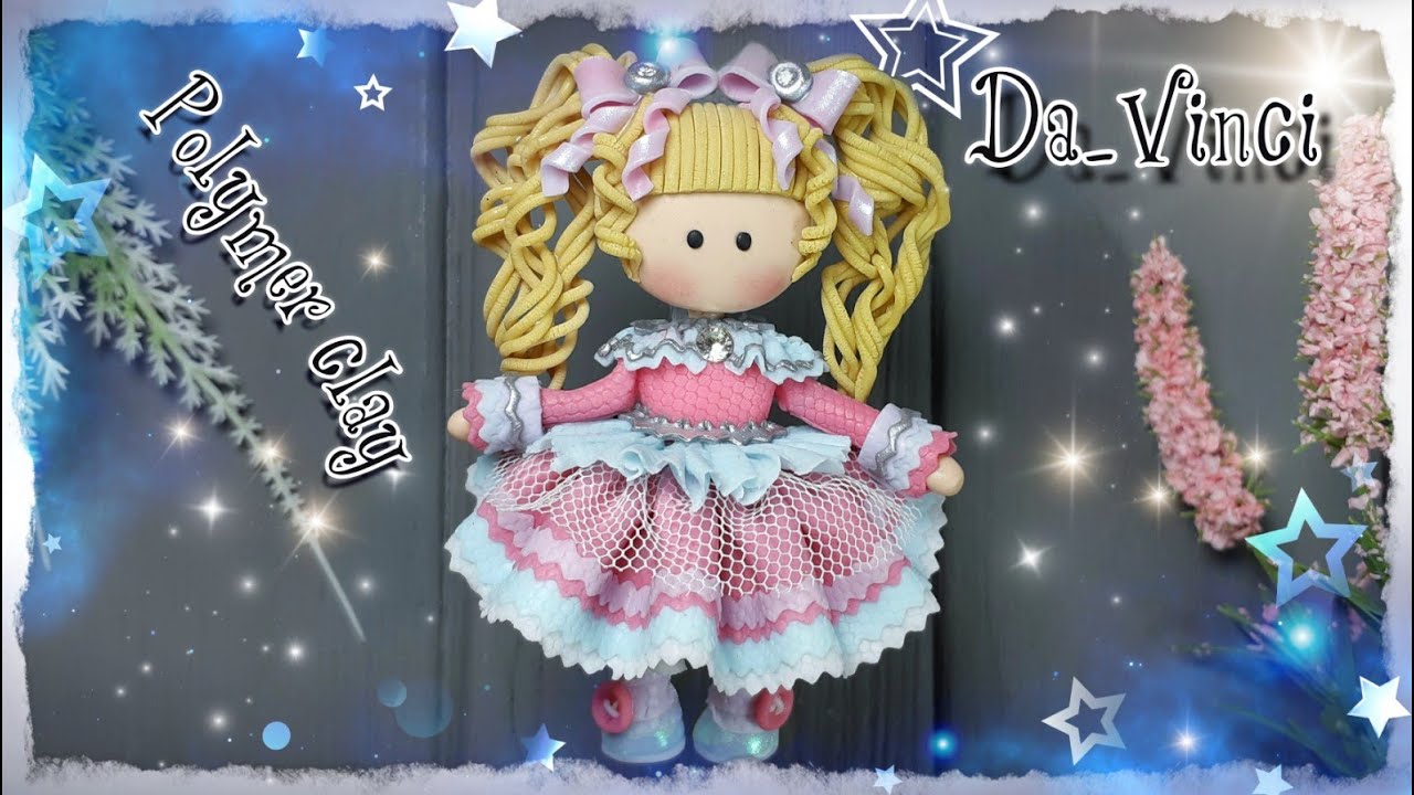 Мастер-класс: Декор кружки из полимерной глины FIMO / Девочка на кружке / polymer clay tutorial смотреть онлайн