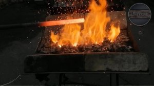 Испытание самодельного кузнечного горна
