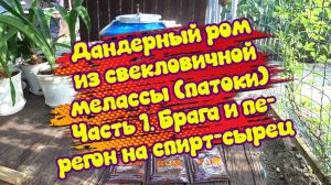 Дандерный ром из свекловичной мелассы (патоки). Часть 1. Брага и перегон на спирт-сырец