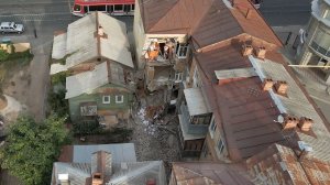 В центре Самары рухнула стена жилого дома