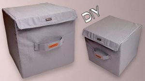 Сшить коробку для хранения, которую можно стирать. Коробка с крышкой из ткани и картона