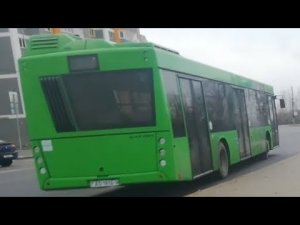 Гомель. Поездка на автобусе №32А Школа №17 (кольцевой) (Улица Пенязькова - Микрорайон №59)