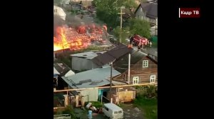 Пожар. По улице Красноармейской сгорел частный жилой дом. Город Асбест.