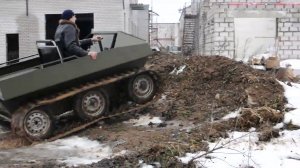Гусеничный вездеход Черепаха выгуляли вездеход тест-драйв