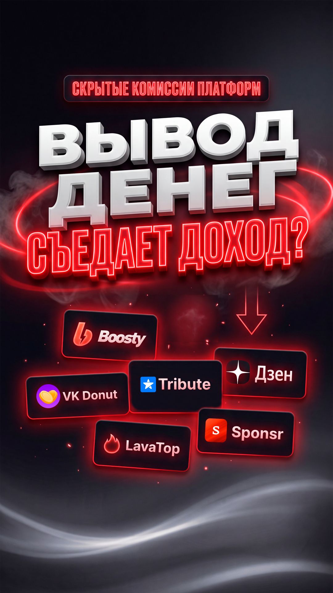 Скрытая комиссия, о которой молчат платформы #sponsr #boosty #tribute #vkdonut #lavatop #дзен