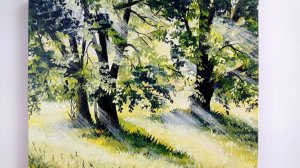 ☀Дерево, акрил 17*20#живопись#люблюприроду #drawtogether#sun#beautiful#sammer#day