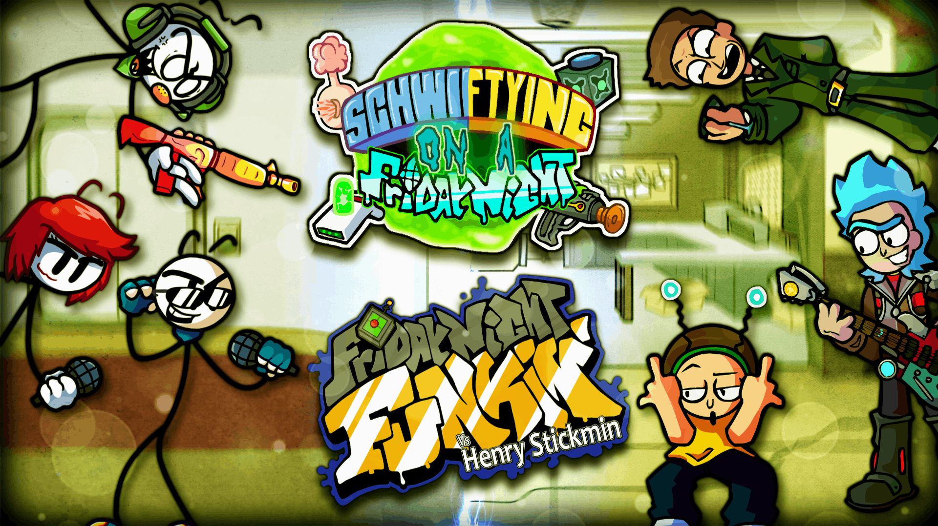 🛸 Генри, Рик и Морти 🛸 VS. 🕴️ HENRY STICKMIN V4 🕴️ Schwiftying on a Friday Night V1 🎤 смотреть онлайн