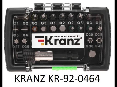 Набор бит KRANZ KR-92-0464 (30 бит, 32 предмета) см.описание к видео!!