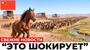 Китай выпустил тысячи лошадей в пустыню без травы — через 5 лет изменилась карта