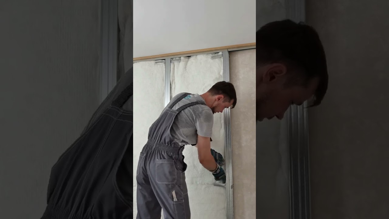 Шумоизоляция одной стены в квартире с ремонтом I MaxDar Sound Security Н.Новгород и Пенза #shorts смотреть онлайн