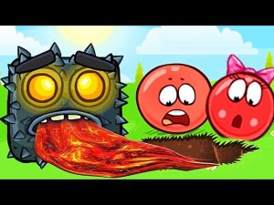 КРАСНЫЙ ШАРИК 4: ПОЛ ЭТО ЛАВА ЧЕЛЛЕНДЖ ШАР мультик игра   RED BALL 4 Volume 5 INTO THE CAVE